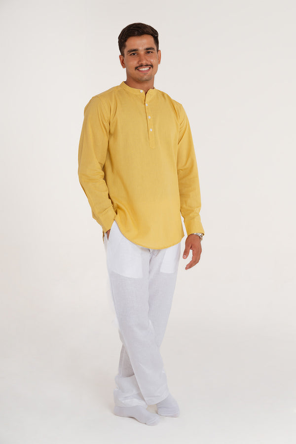 HUWANT LINEN SHORT KURTA