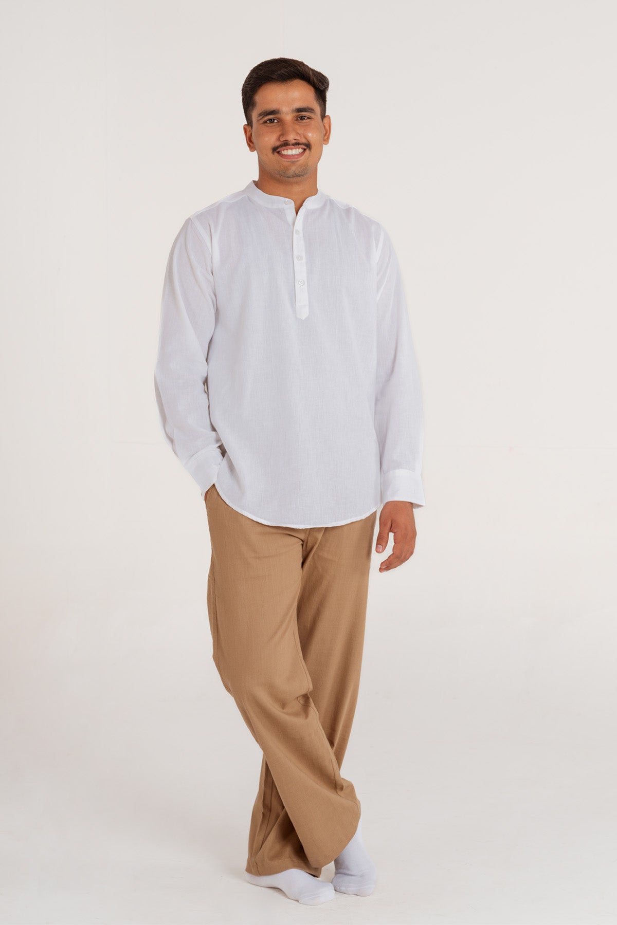 HUWANT LINEN SHORT KURTA