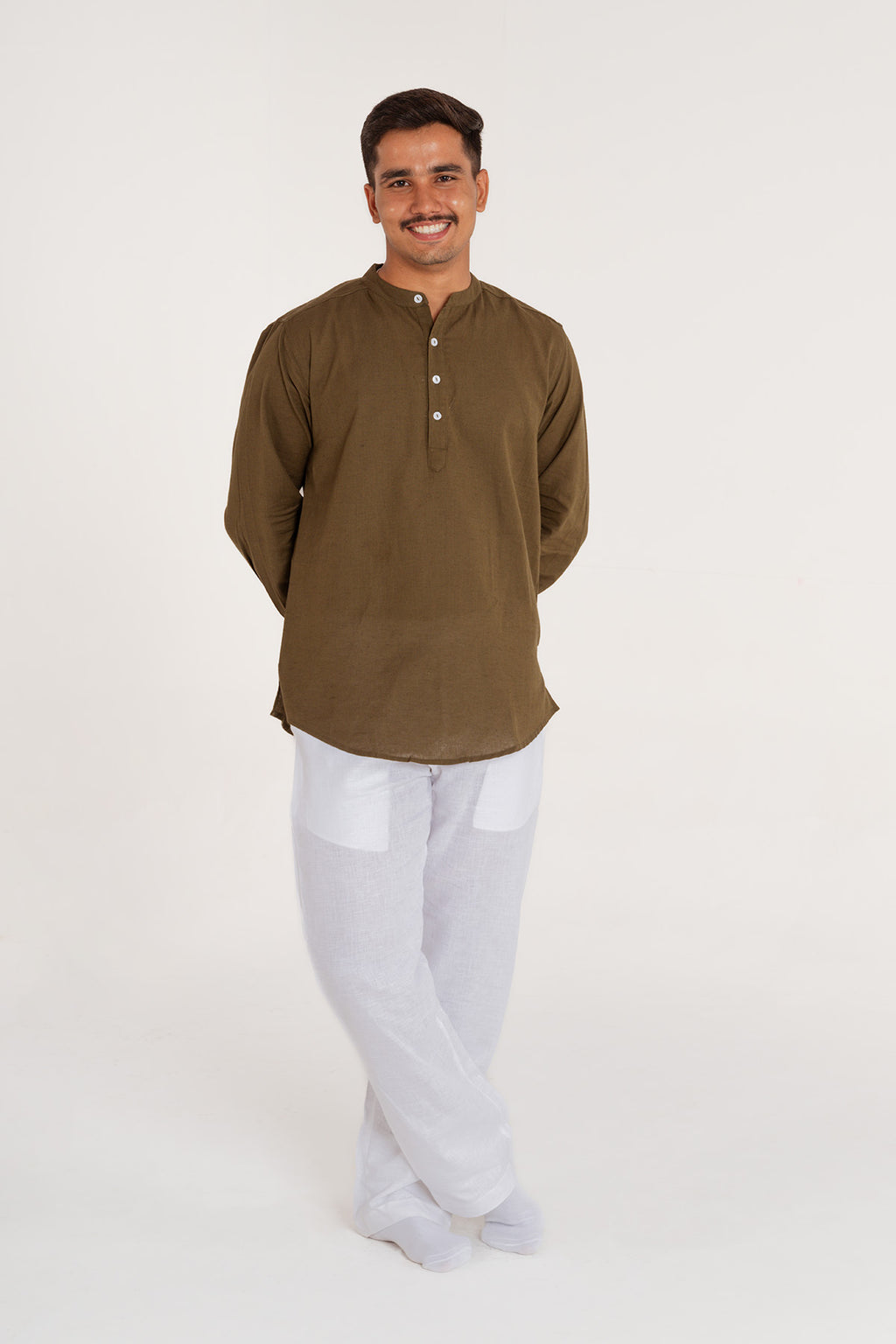 HUWANT LINEN SHORT KURTA