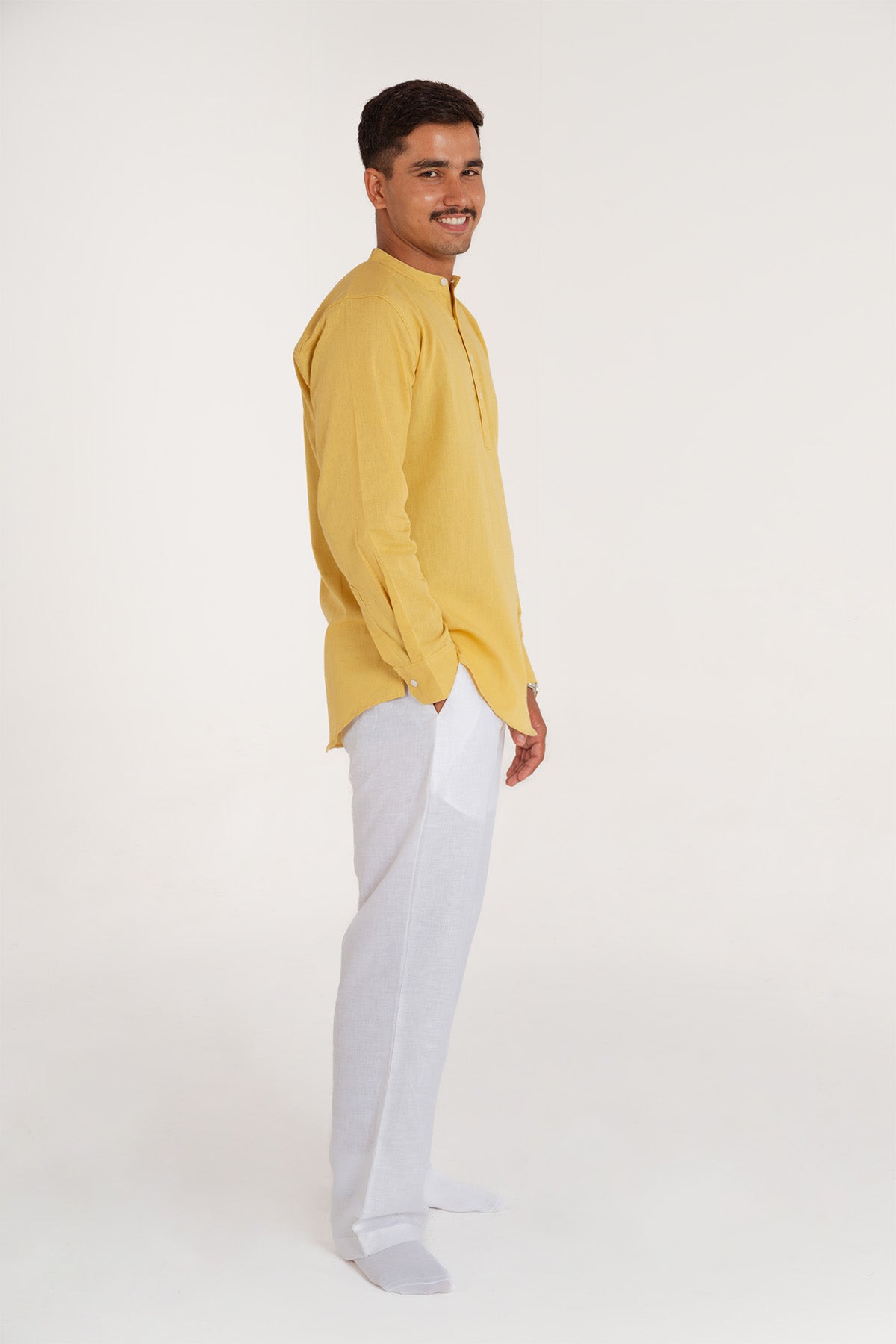 HUWANT LINEN SHORT KURTA