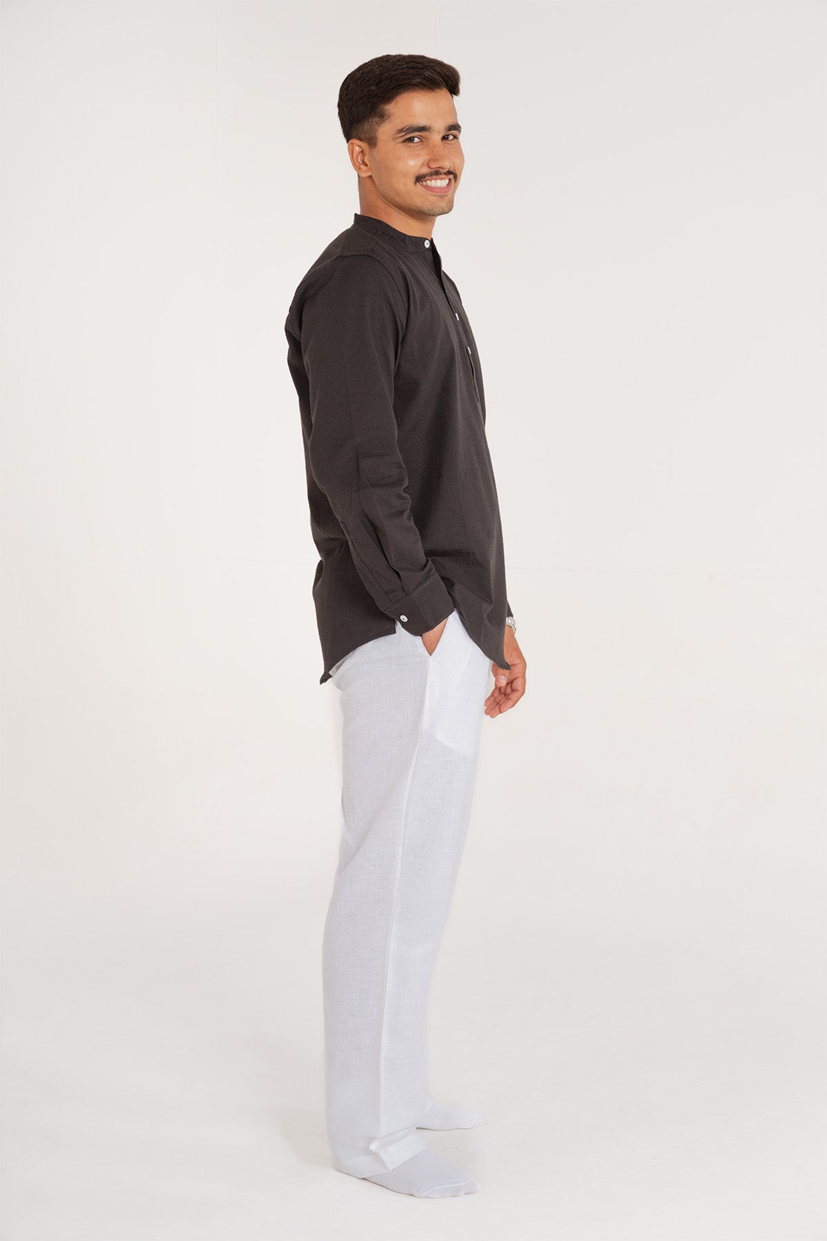 HUWANT LINEN SHORT KURTA