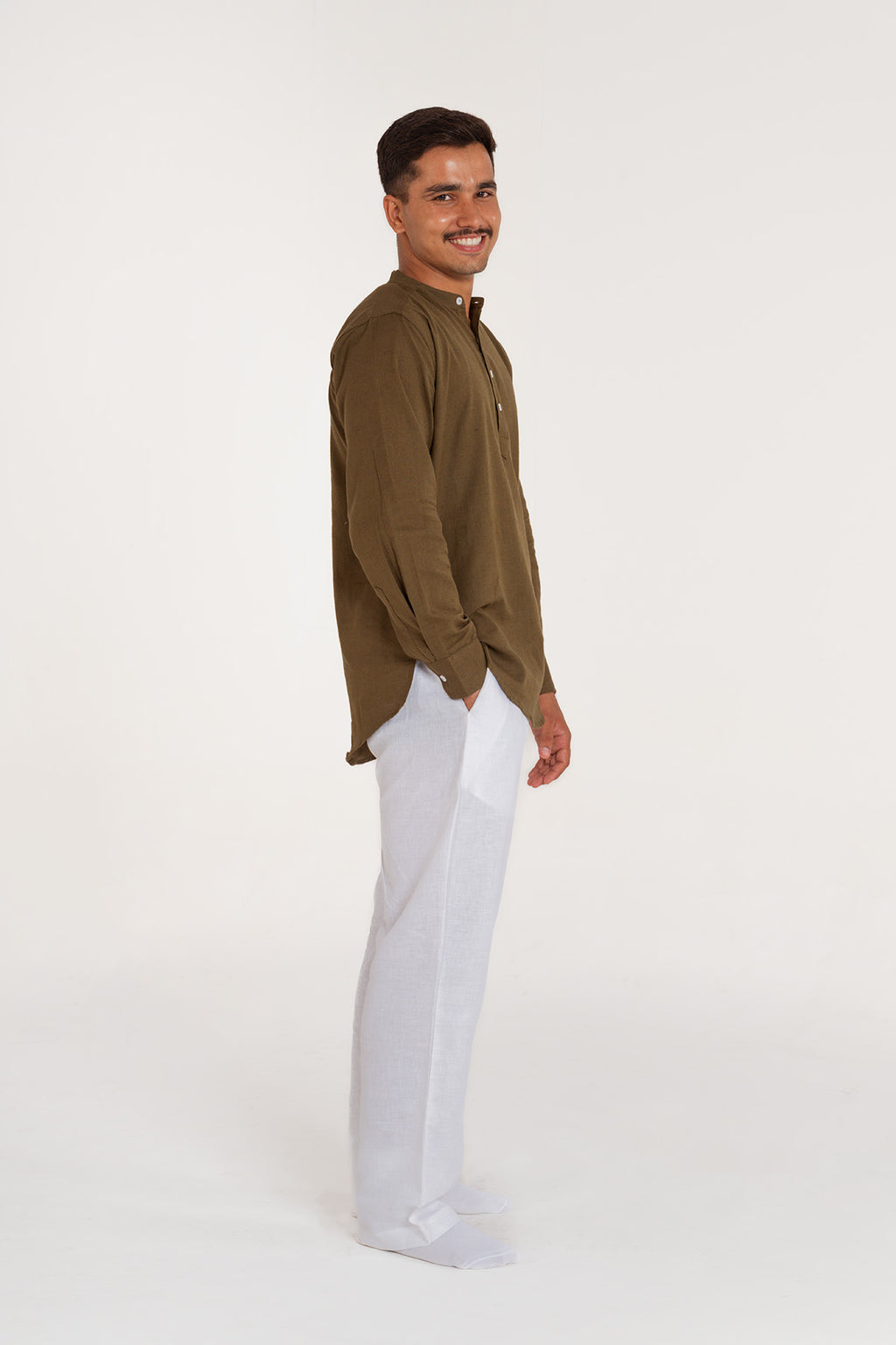 HUWANT LINEN SHORT KURTA