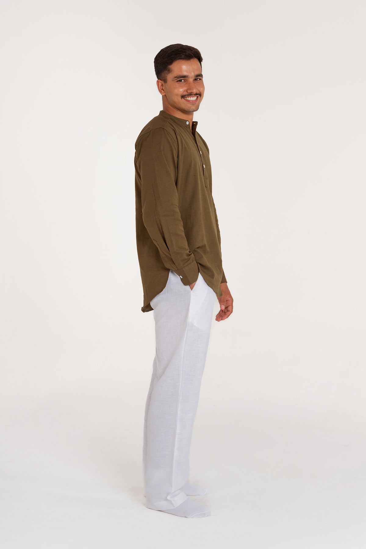 HUWANT LINEN SHORT KURTA