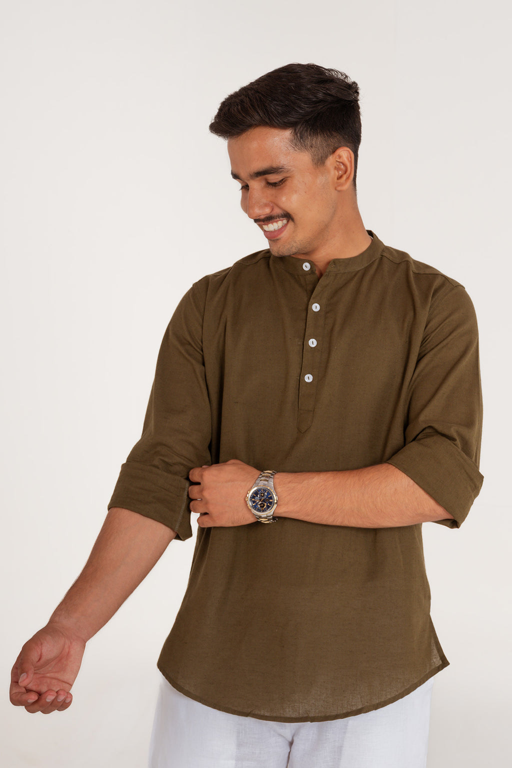 HUWANT LINEN SHORT KURTA
