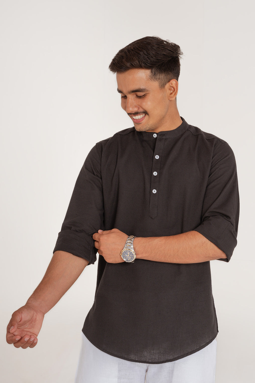 HUWANT LINEN SHORT KURTA