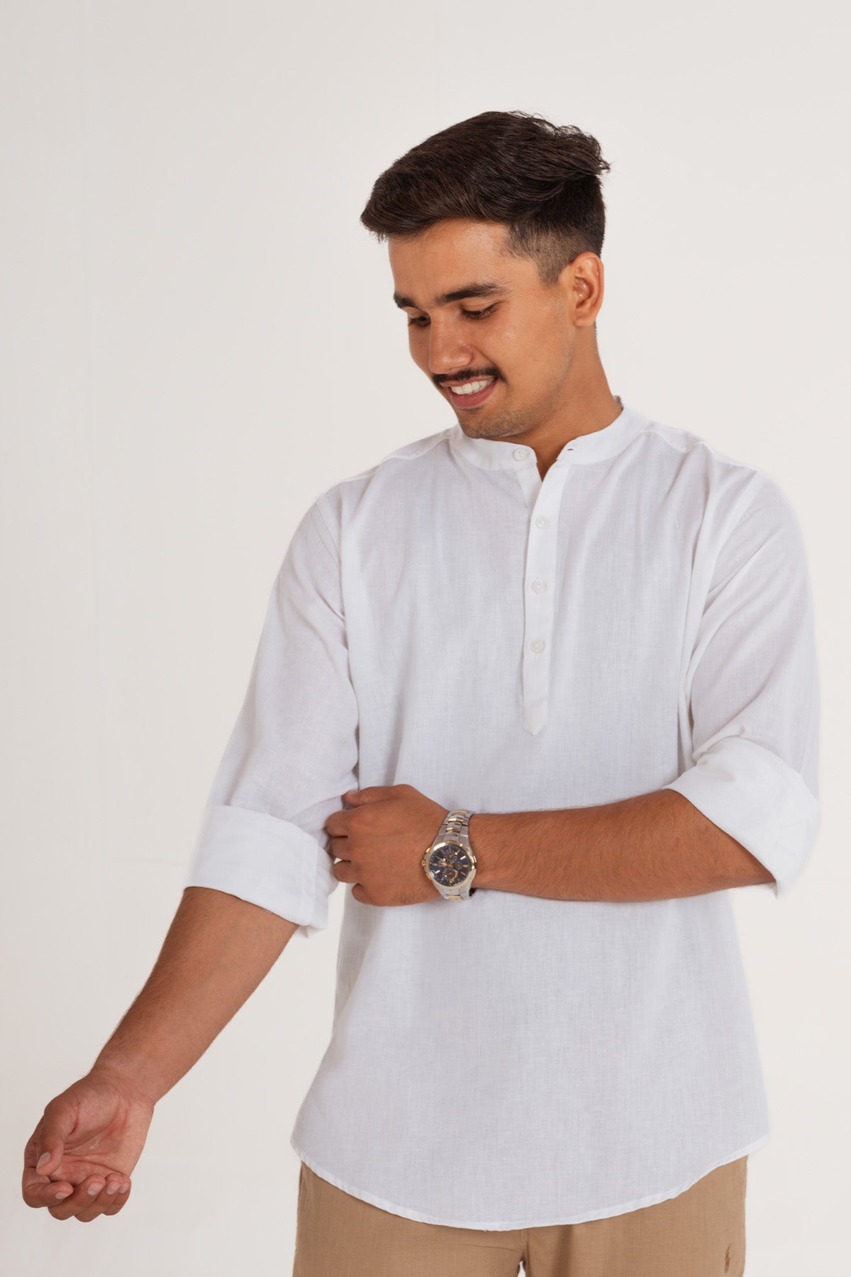 HUWANT LINEN SHORT KURTA
